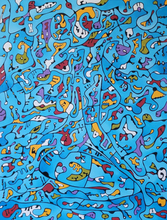 "Cartografia dell'istinto"  70x90 Olio su tela 2026